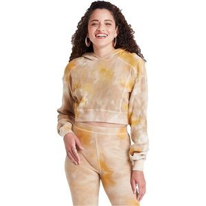 Wild Fable Waffle Knit Garment Dye Cropped Hoodie
